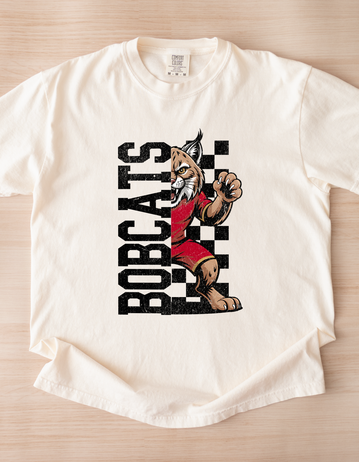 Checkered Bobcat Mascot