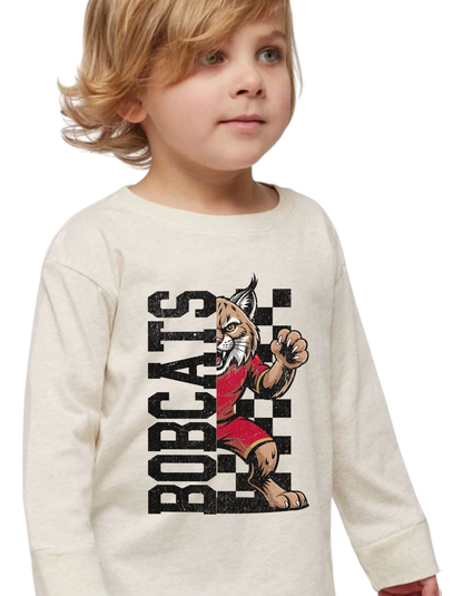 Checkered Bobcat Mascot