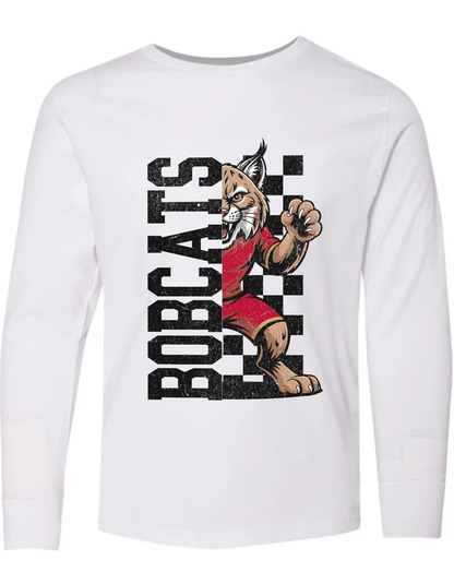 Checkered Bobcat Mascot