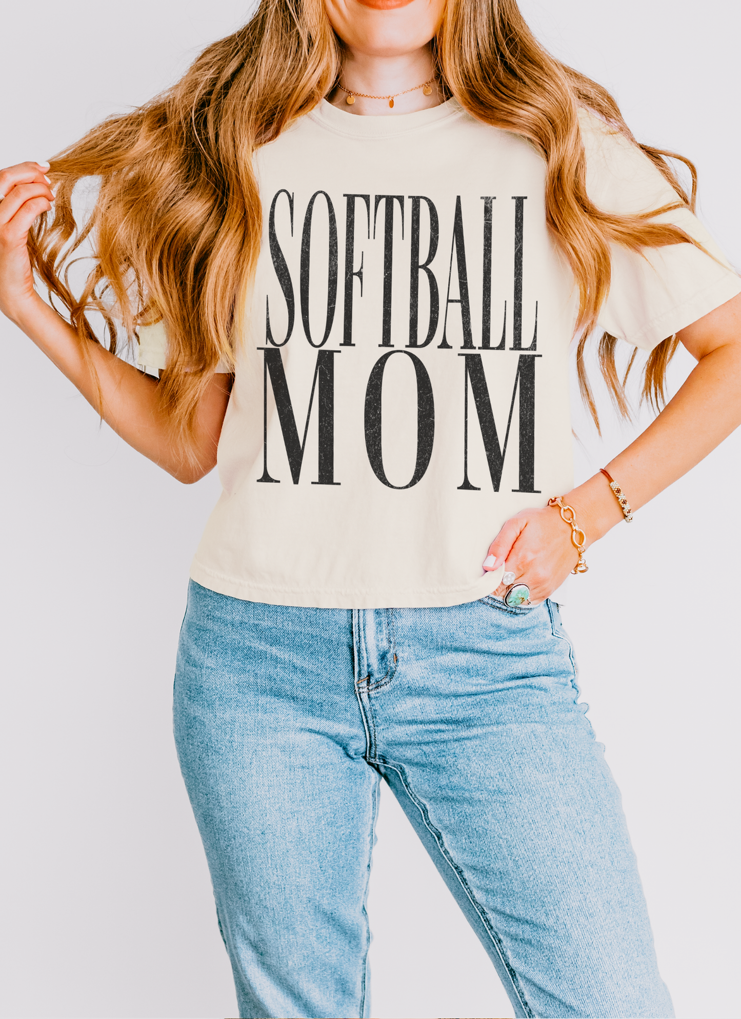 Softball Mom TShirt (Crop or Full Length)
