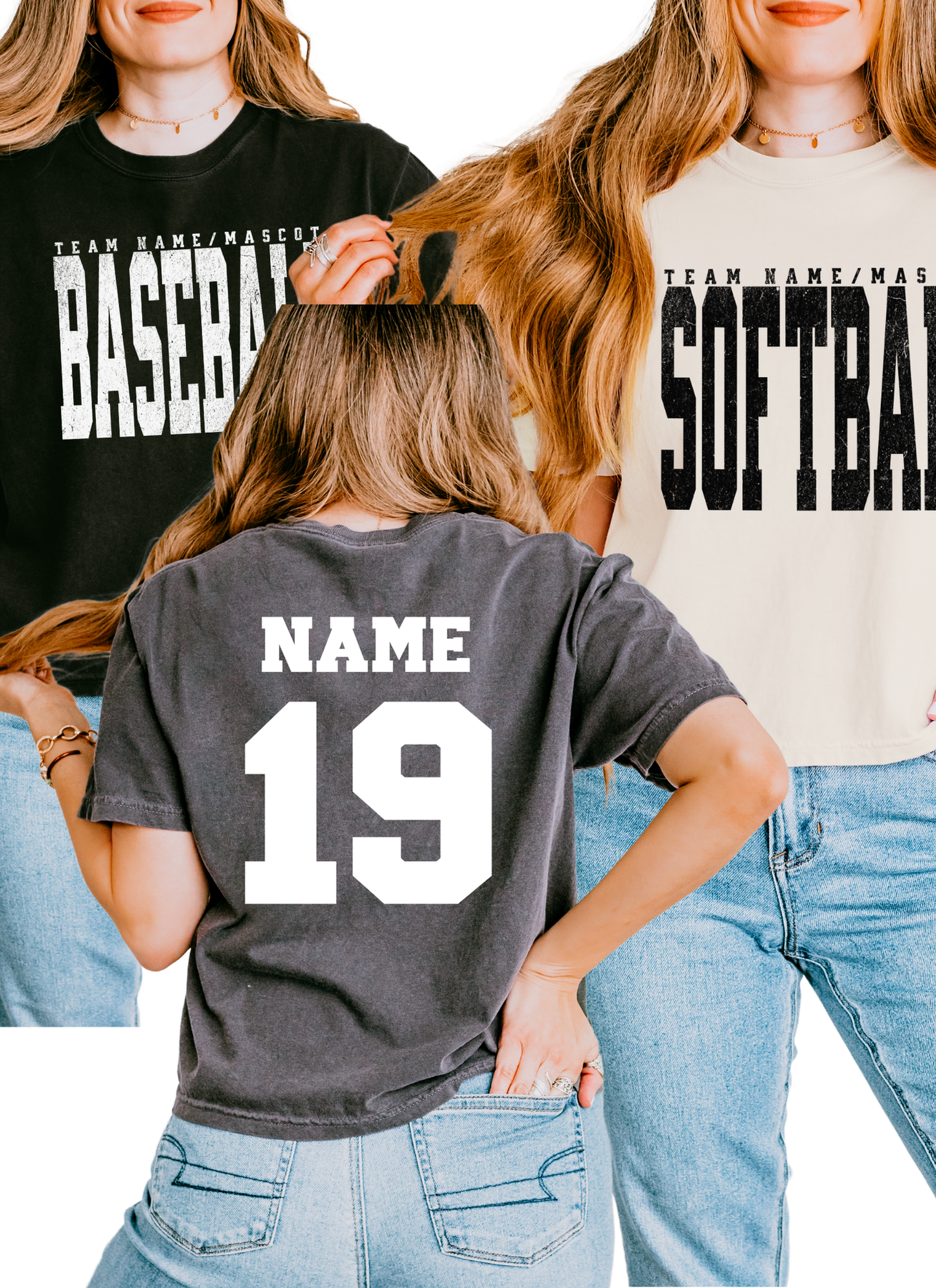 Custom Baseball/Softball Cropped Boxy tshirt