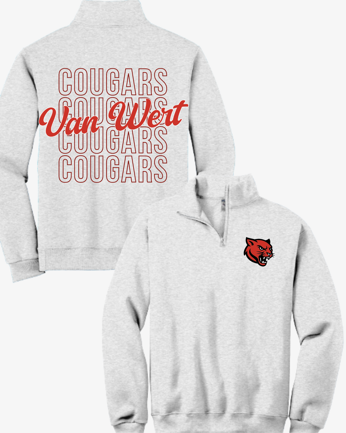 Cougars (Van Wert) 1/4 Zip Pullover