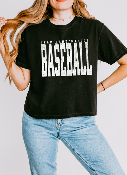 Custom Baseball/Softball Cropped Boxy tshirt