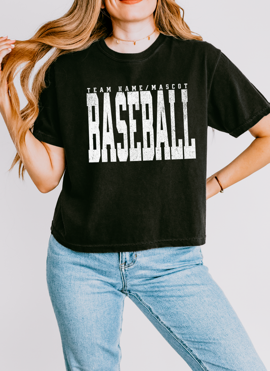 Custom Baseball/Softball Cropped Boxy tshirt