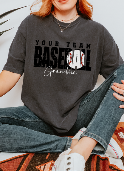 Custom Baseball/Softball  Adult Tshirt
