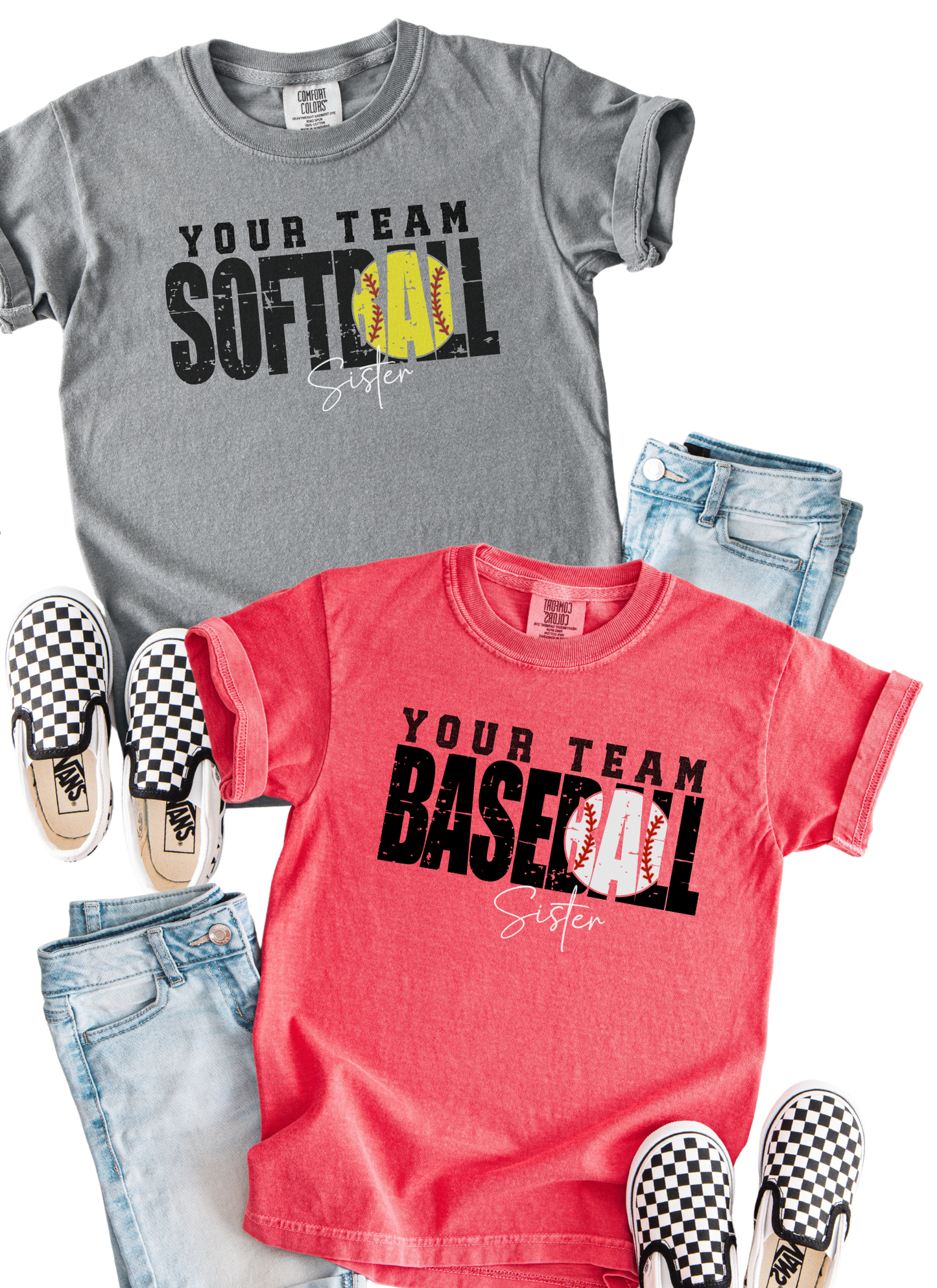 Custom Baseball/Softball Sister Tshirt (Youth)