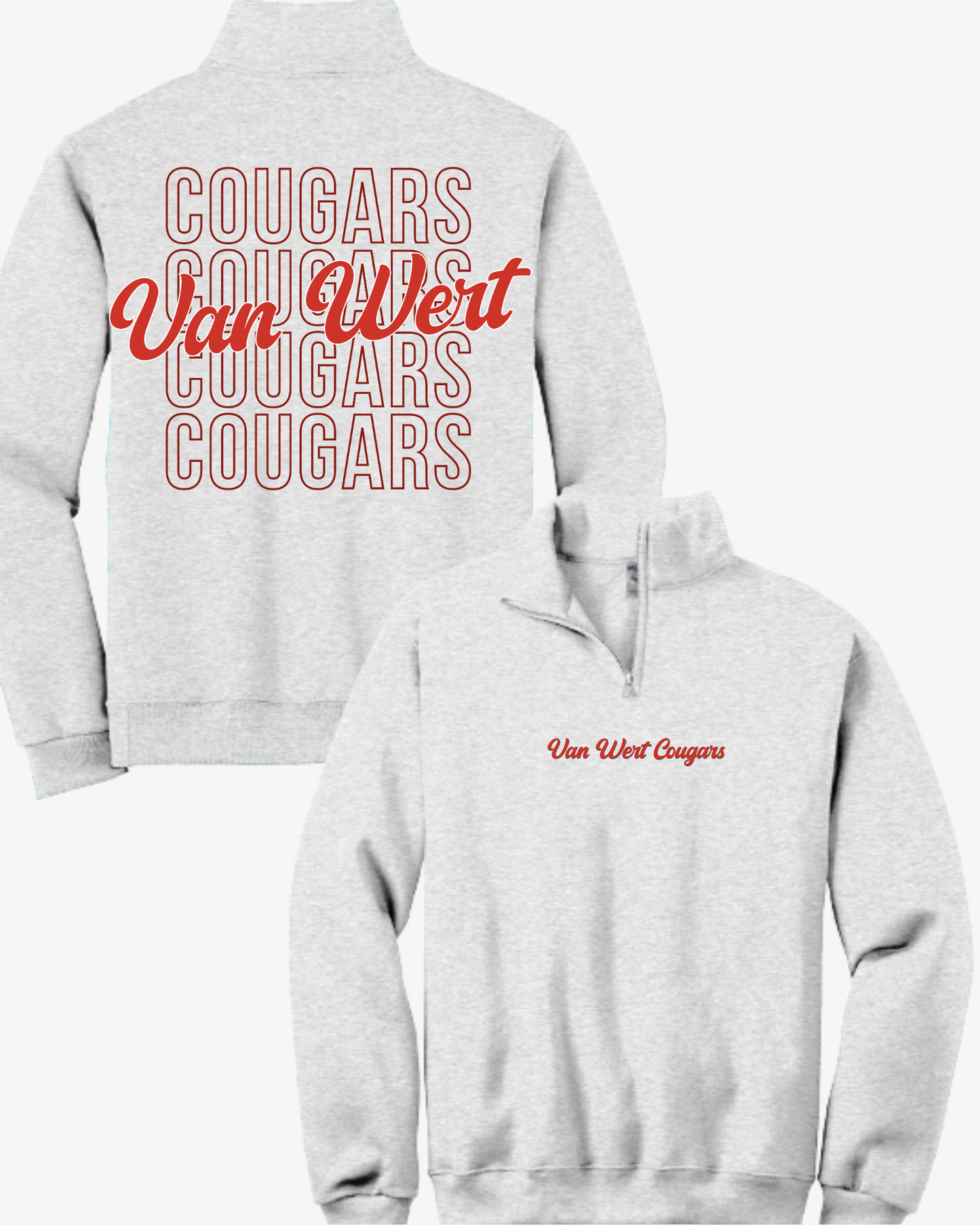 Cougars (Van Wert) 1/4 Zip Pullover