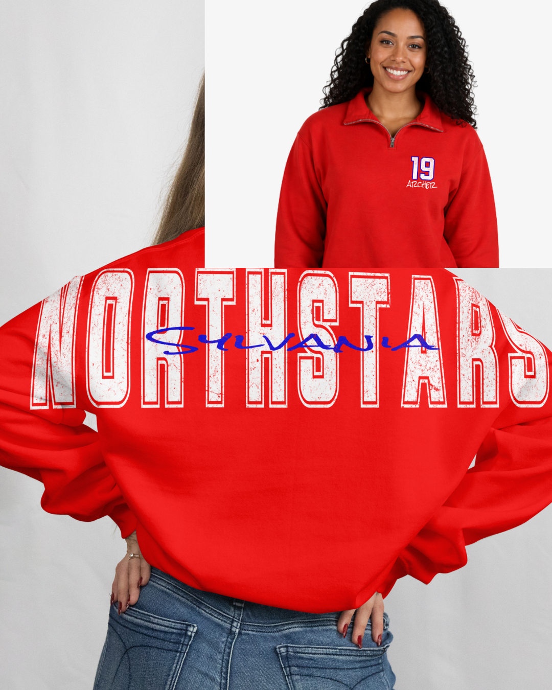 Red NorthStar 1/4 Zip Up Big Back