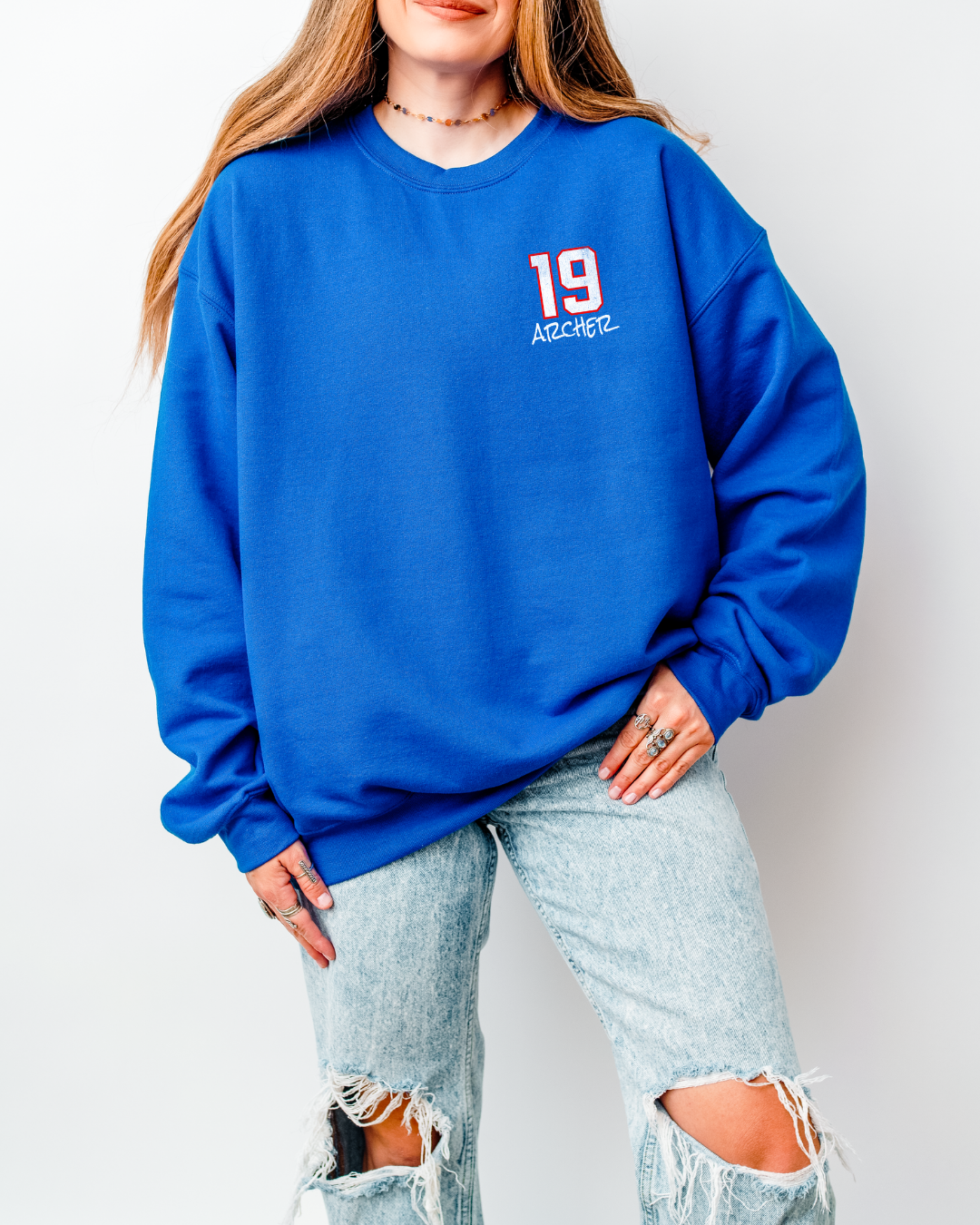 Royal Blue NorthStar Big Back Crewneck