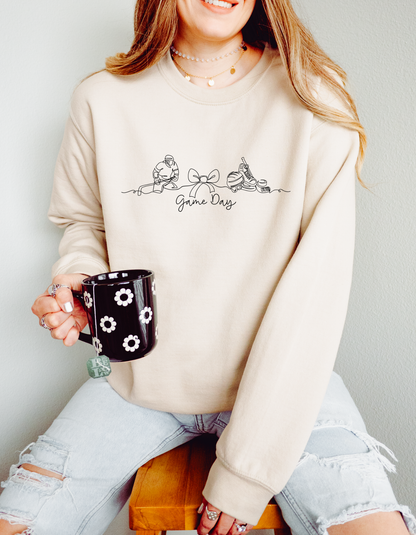 Line Art Game Day Crewneck