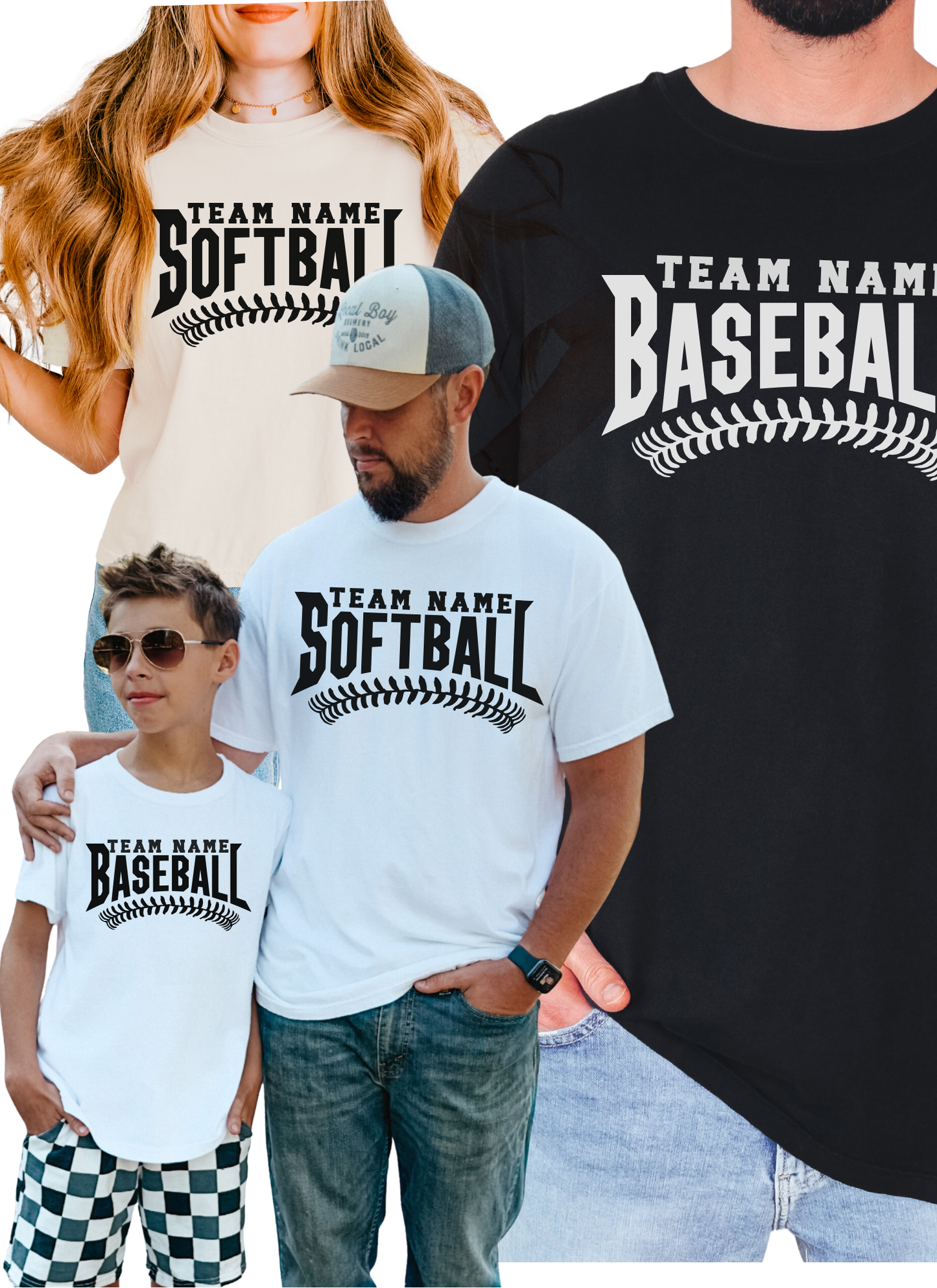 Custom Baseball/Softball Laces Tshirt (Adult & Youth)