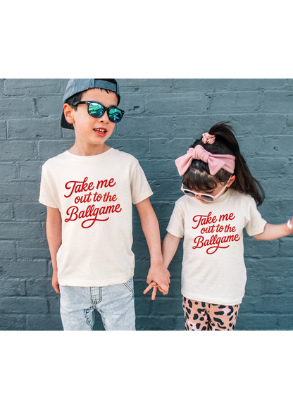 Take me out to the Ballgame Puff Print shirt